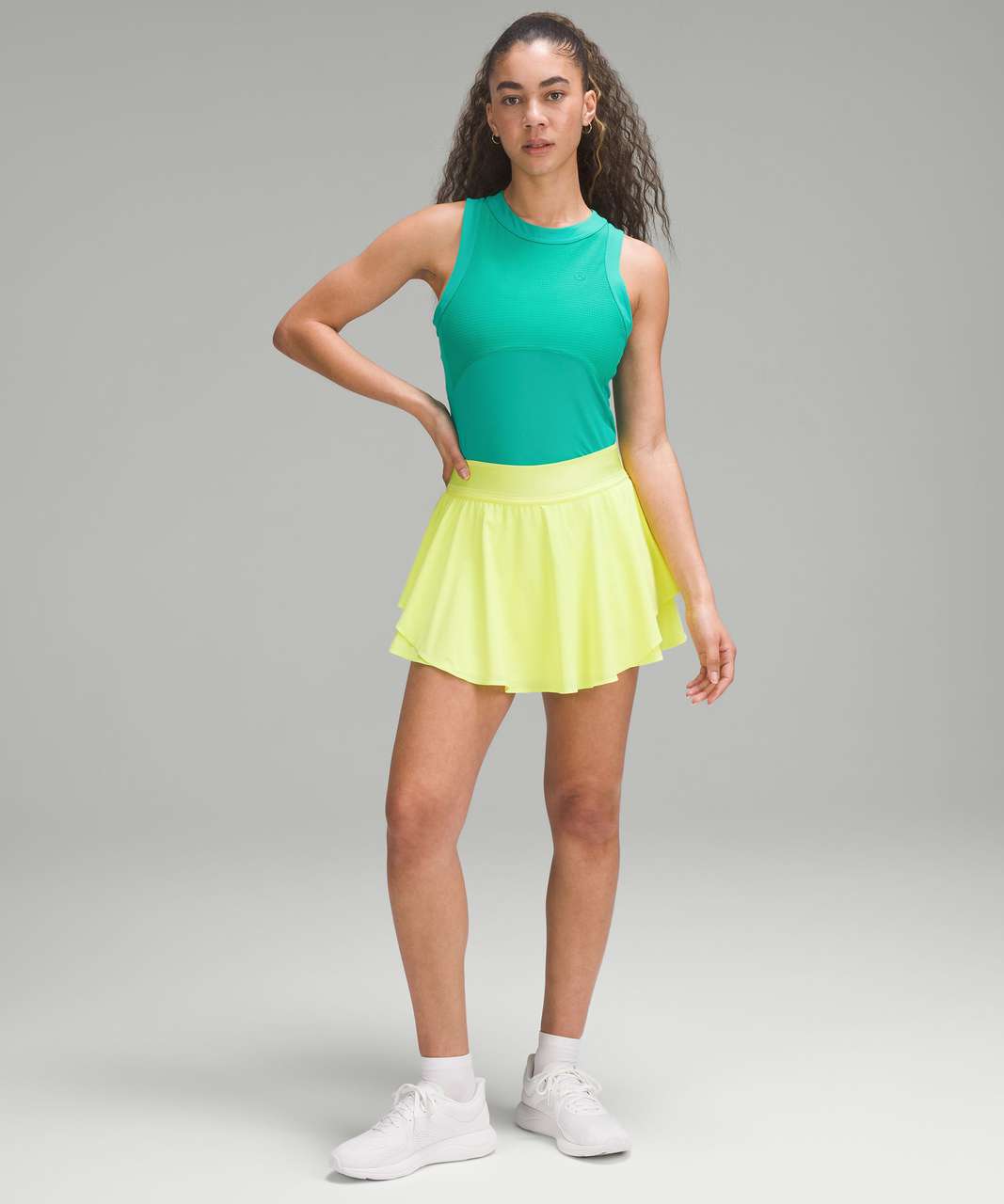 Lululemon Skirt Women's Court Rival High-Rise Tennis Long Kohlrabi Green  KOGR