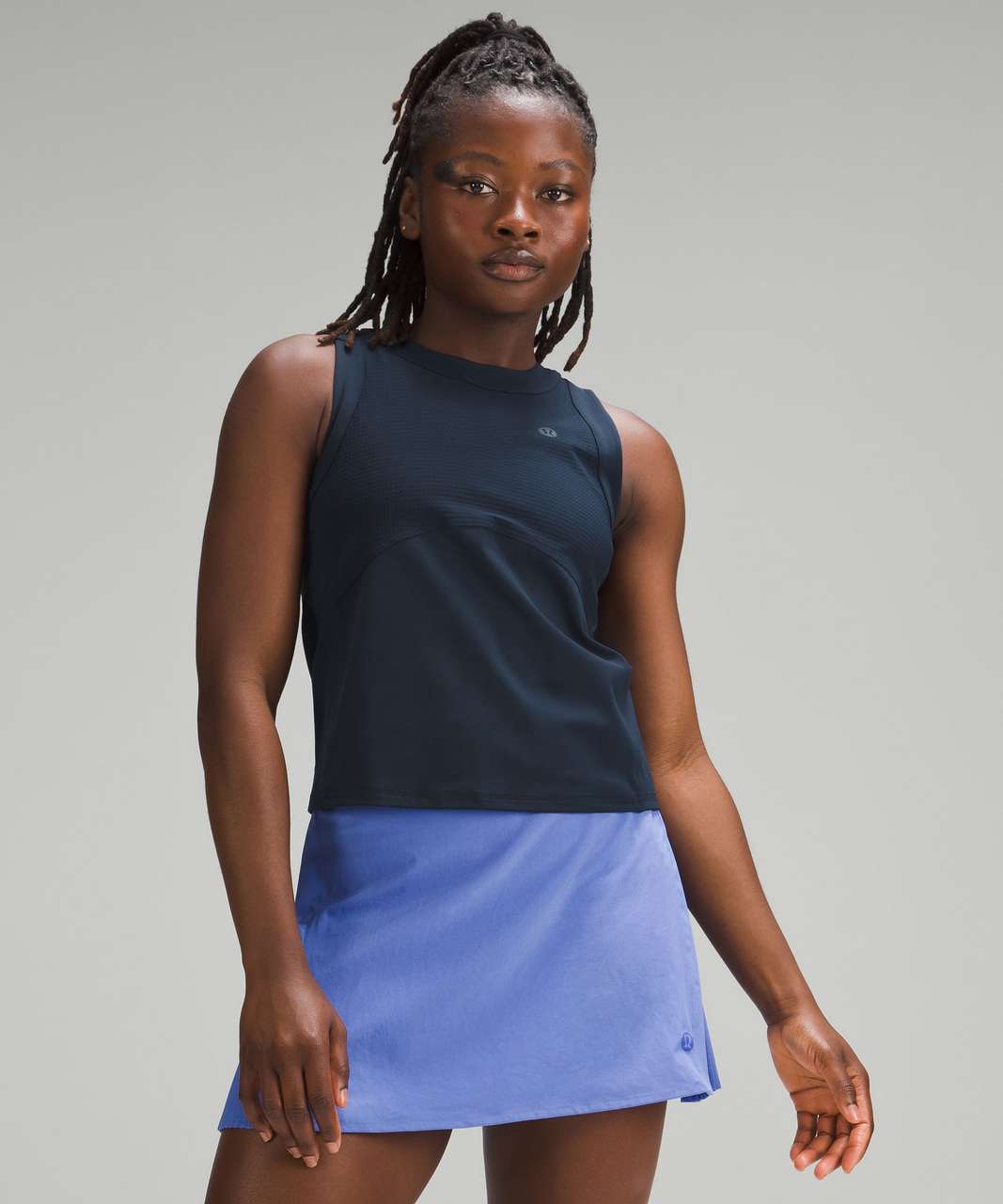 Lululemon Grid-Texture Tennis Tank Top - True Navy