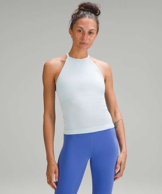 Hi, lulu babes! Does Lululemon have a high neck tank (or just not too low)  with built-in bra that would work okay for a 34DD? : r/lululemon