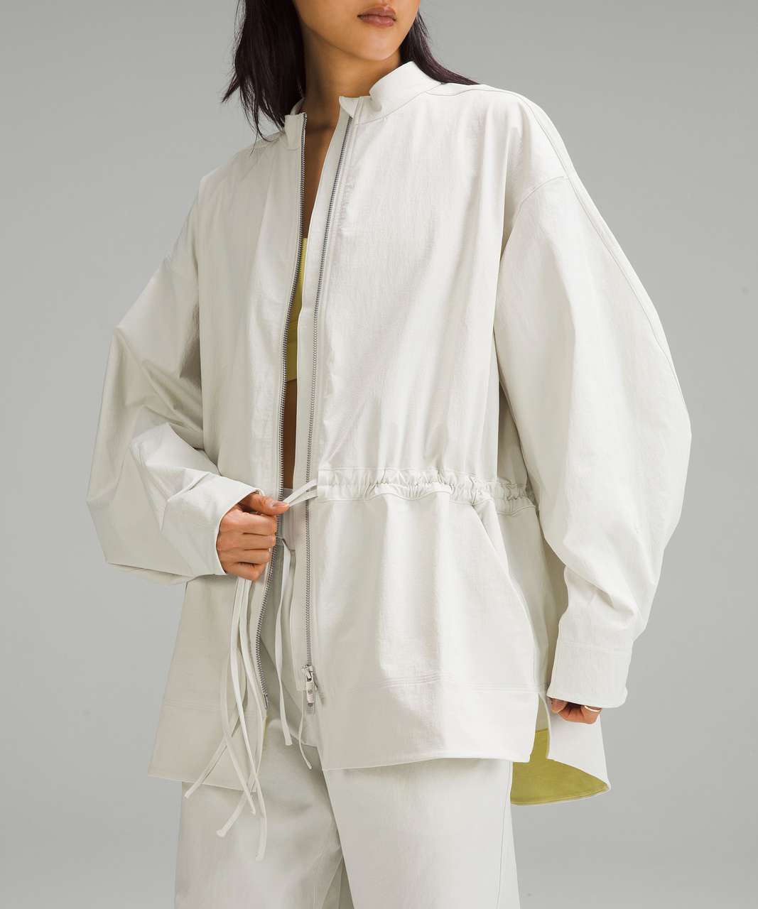 Lululemon Cinch-Waist Stretch Shirt Jacket - Bone - lulu fanatics