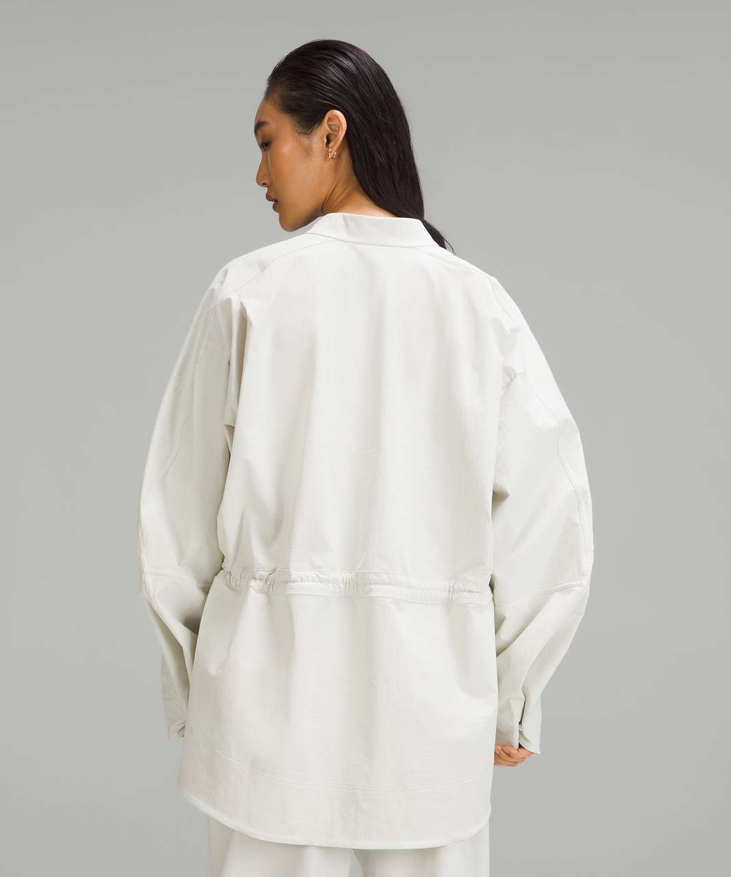 Lululemon Cinch-Waist Stretch Shirt Jacket - Bone - lulu fanatics