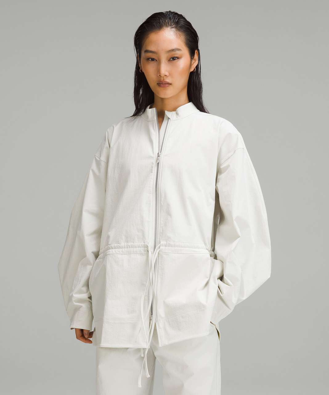 Lululemon Cinch-Waist Stretch Shirt Jacket - Bone - lulu fanatics