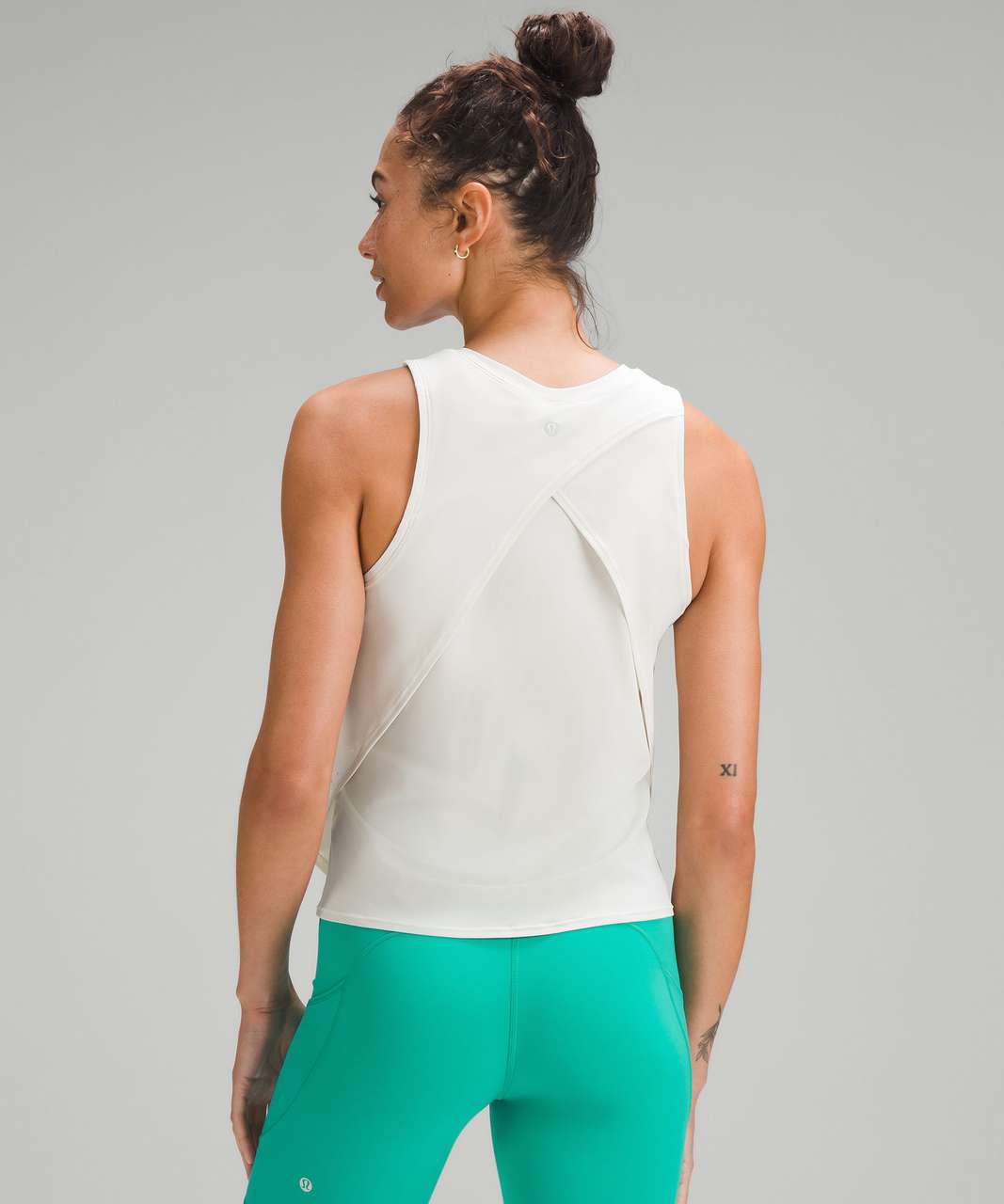 Lululemon Fold-Over Running Tank Top - Bone