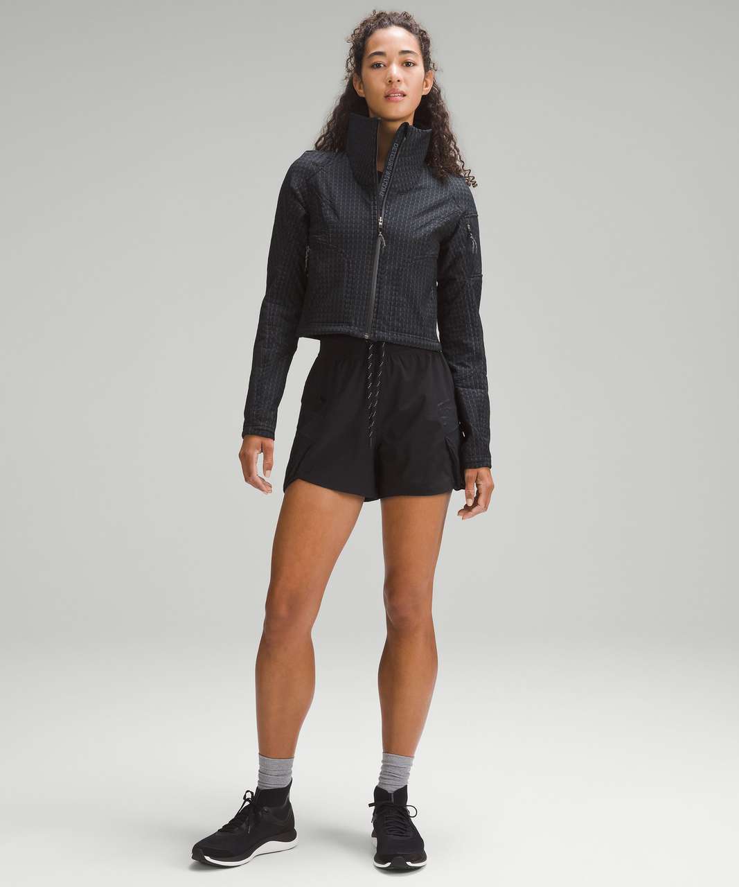 Lululemon Fleece Hiking Zip Up - Black - lulu fanatics