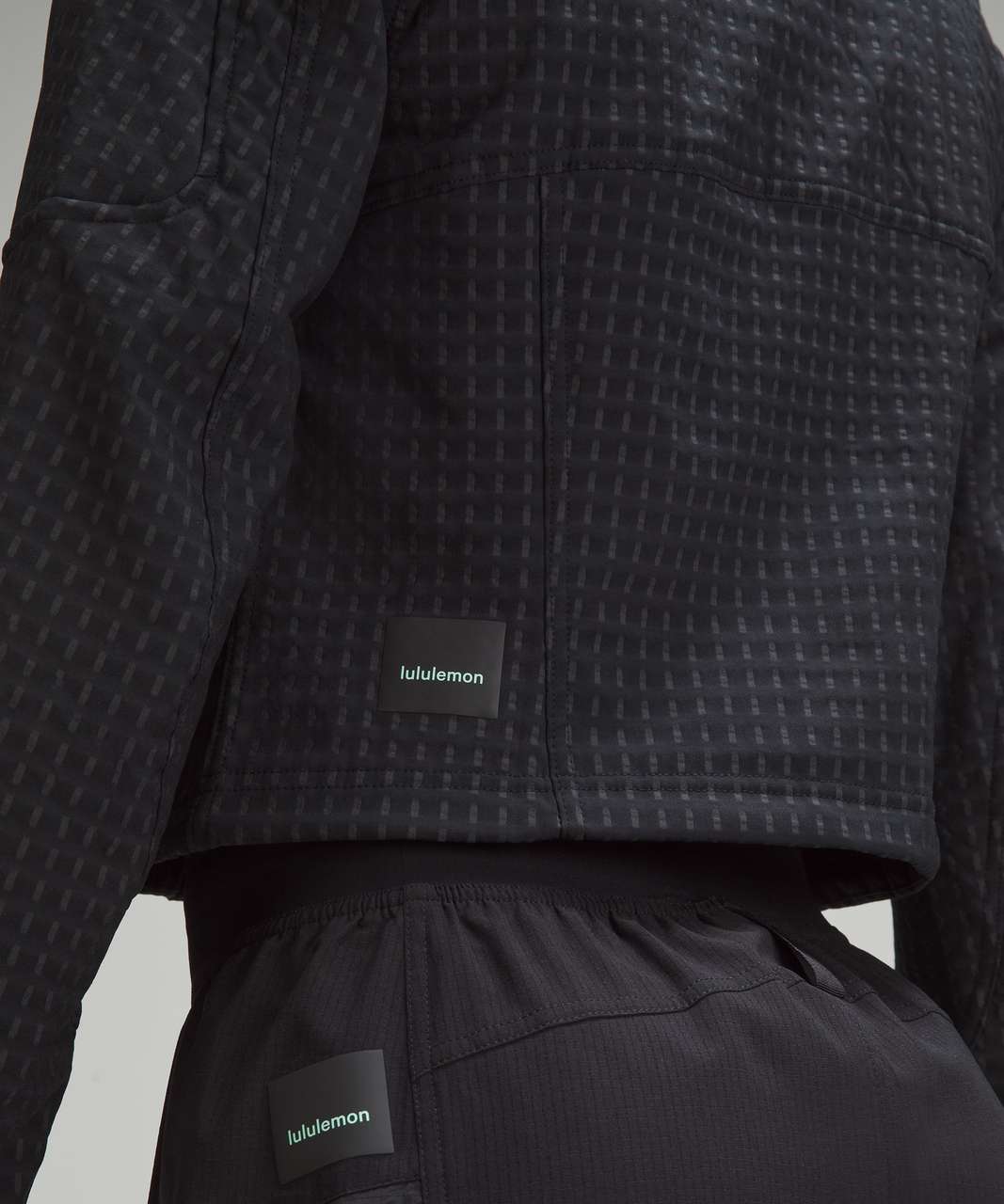 Lululemon Water-Repellent Grid Fleece Hiking Jacket - Black / Graphite Grey