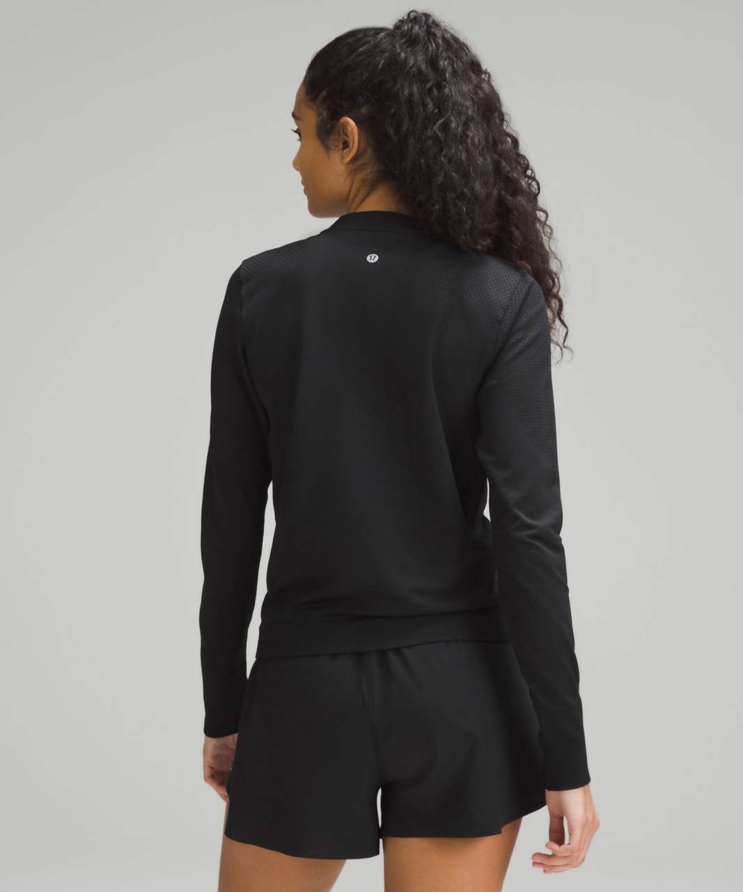 lululemon athletica Nulux Half-zip Long Sleeve Shirt in Black