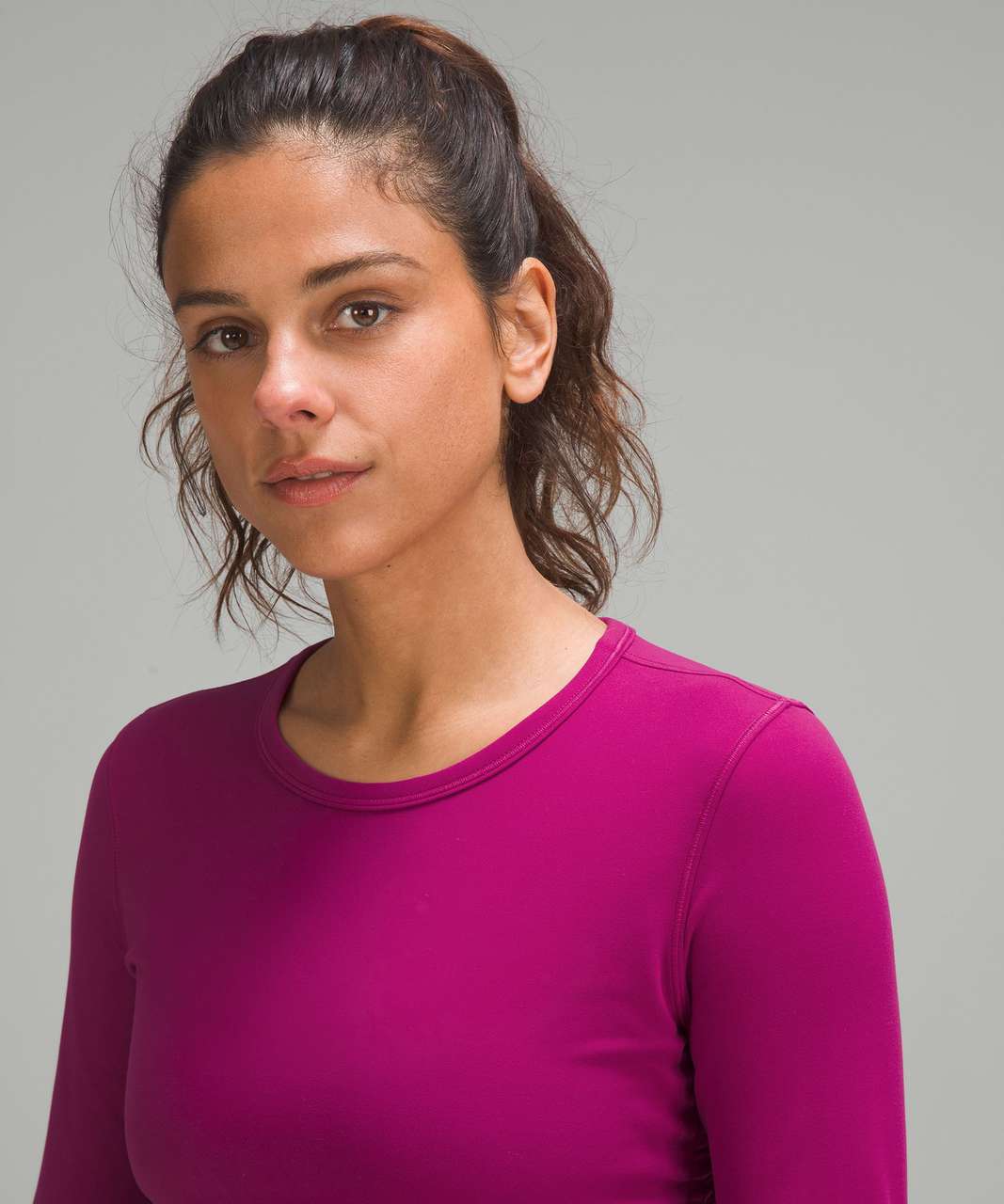 Lululemon Swiftly Tech Long Sleeve Crew - Magenta Glow / Magenta Glow -  lulu fanatics