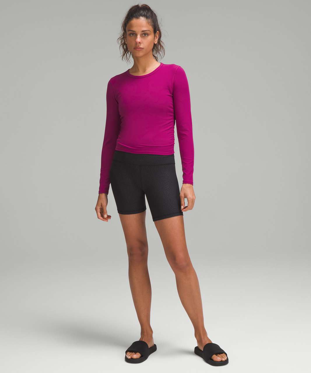 Lululemon All It Takes Long-Sleeve Shirt *Nulu - Magenta Purple