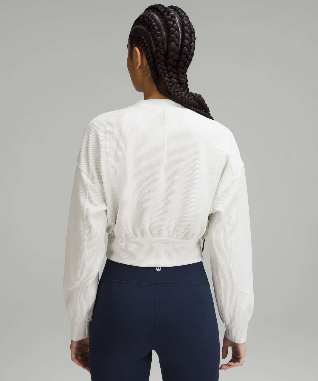 Lululemon Ribbed Softstreme Cropped Jacket - Bone