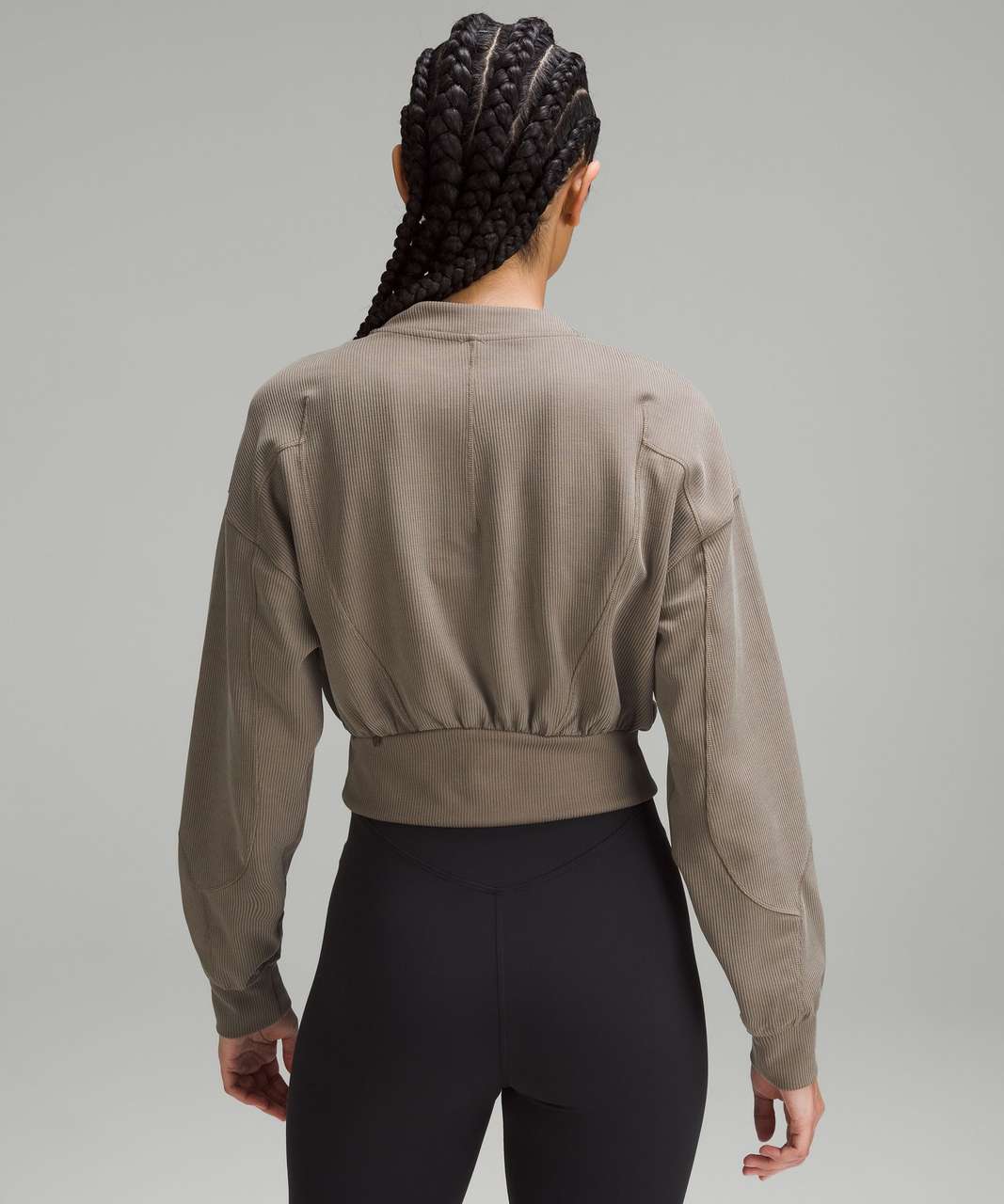 Lululemon Ribbed Softstreme Cropped Jacket - Nomad