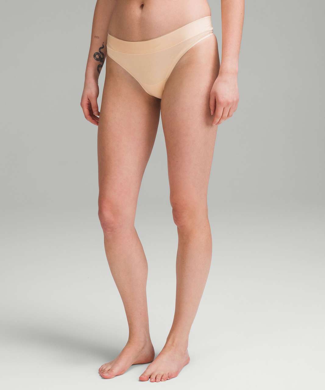 Lululemon UnderEase Mid-Rise Thong Underwear *5 Pack - Solar Orange / Bone / Pale Linen / Contour / French Press