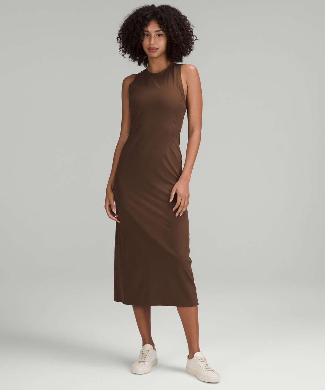 Lululemon All Aligned Ribbed Midi Dress - Java