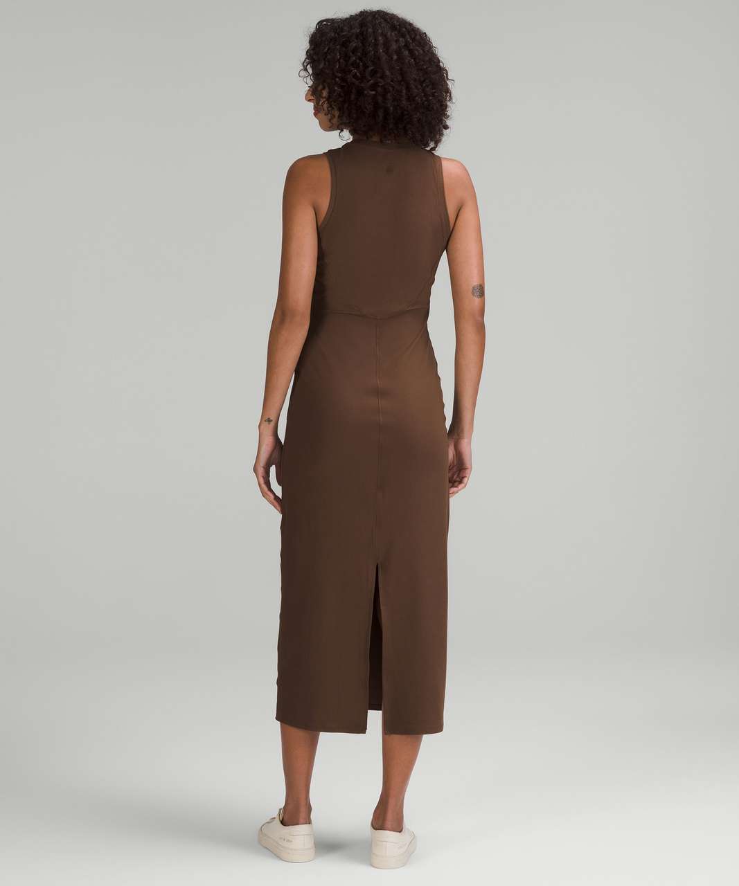 Lululemon All Aligned Ribbed Midi Dress - Java