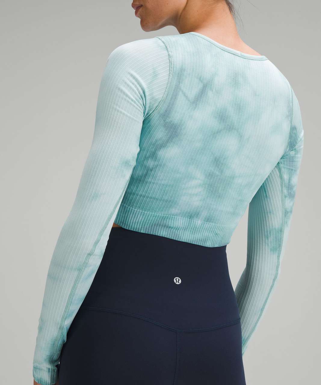 Lululemon Ebb to Street Long-Sleeve Shirt *Marble Dye - Marble Dye Tidal Teal