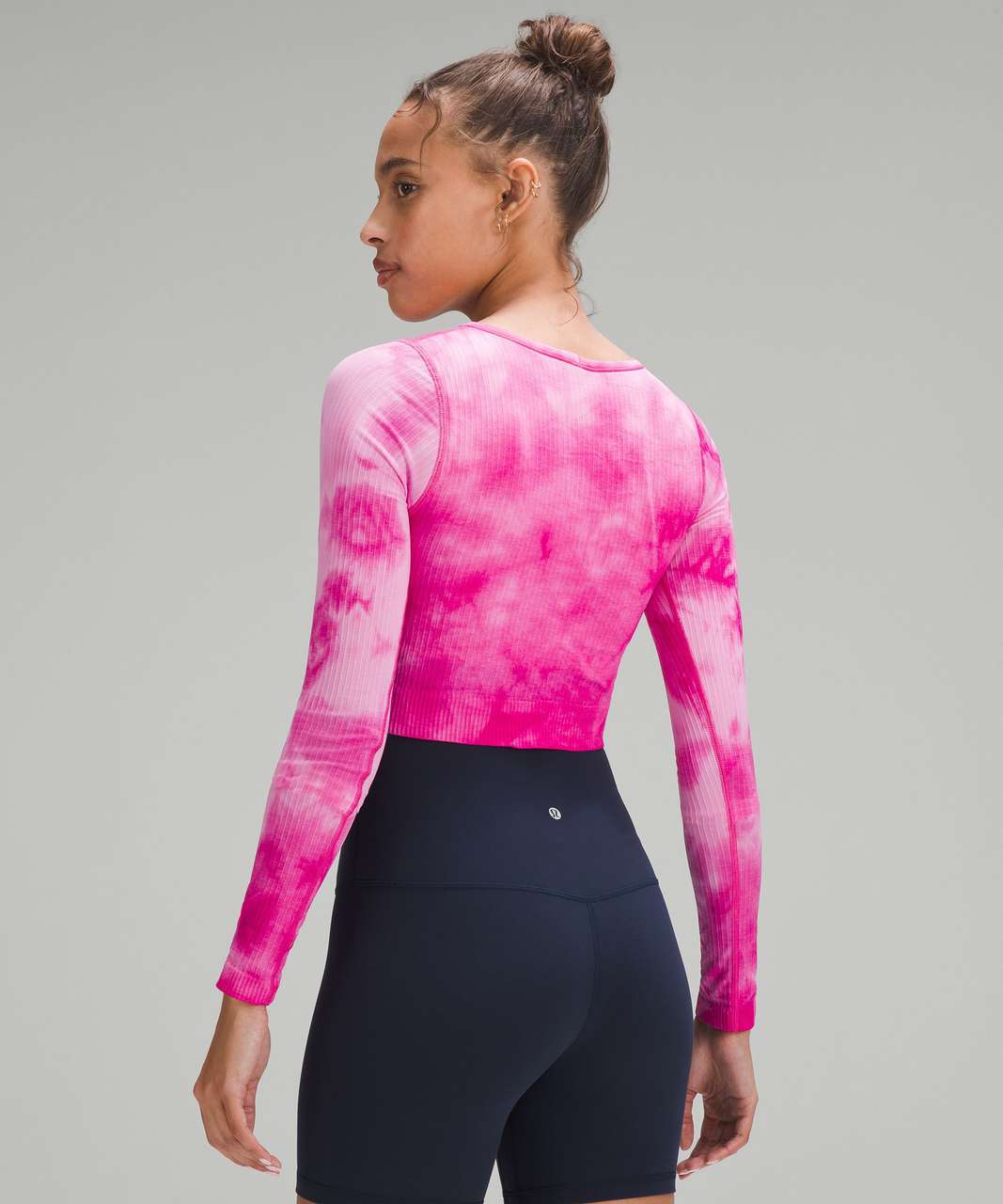 Lululemon Ebb to Street Long-Sleeve Shirt *Marble Dye - Marble Dye Sonic Pink