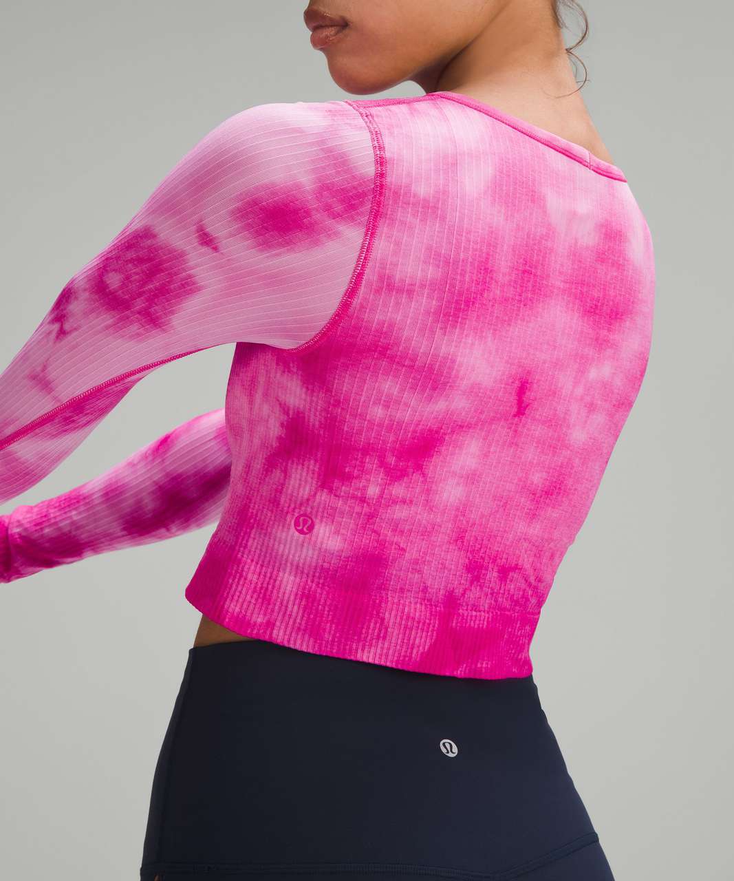 Lululemon Ebb to Street Long-Sleeve Shirt *Marble Dye - Marble Dye Sonic Pink