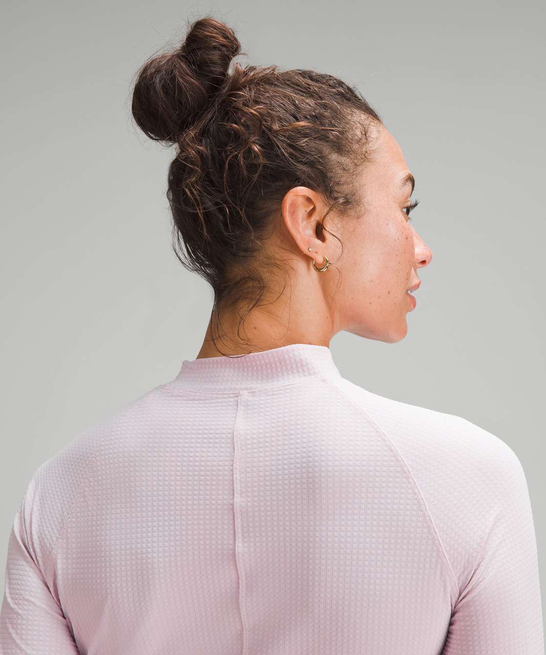 Lululemon Grid-Texture Tennis Long-Sleeve Shirt - Pink Peony