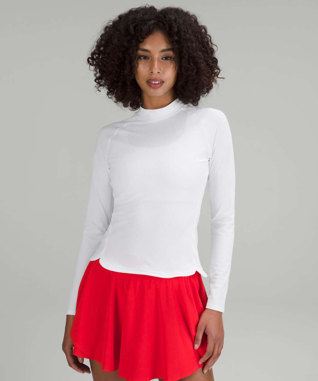 Lululemon Grid-Texture Tennis Long-Sleeve Shirt - White