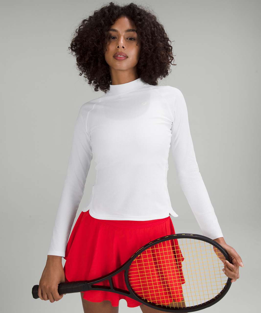 Lululemon Grid-Texture Tennis Long-Sleeve Shirt - White