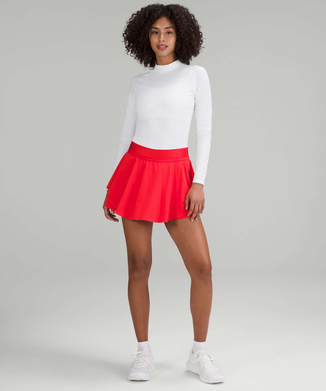 Lululemon Grid-Texture Cropped Tennis Short-Sleeve Shirt - White - lulu  fanatics