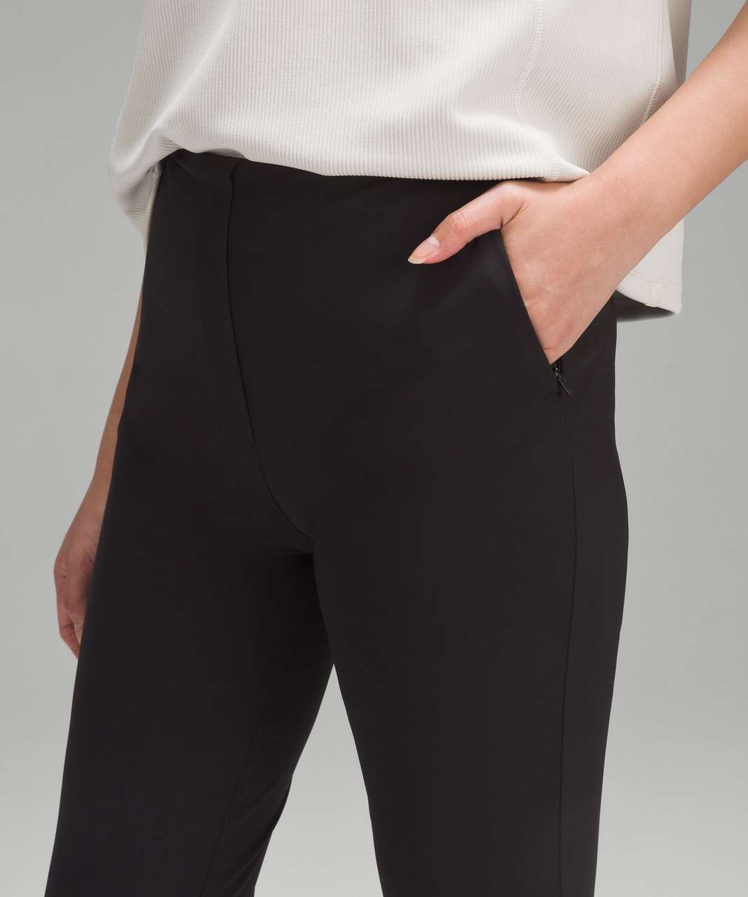 Lululemon Smooth Fit Pull-On High-Rise Cropped Pants - Black