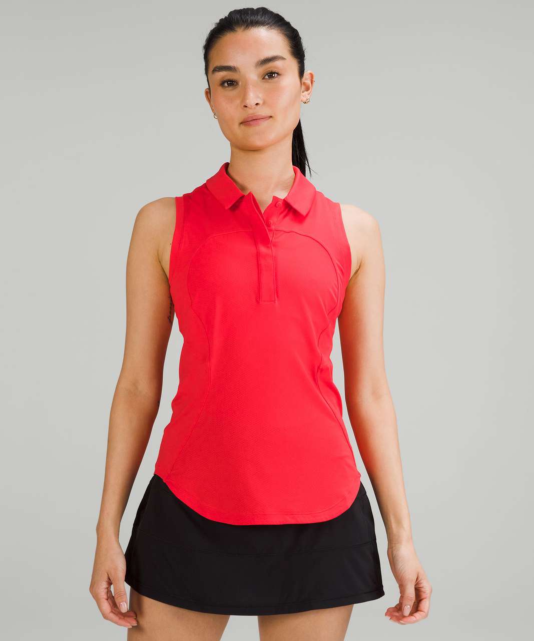 Lululemon Quick-Dry Sleeveless Polo Shirt - Carnation Red