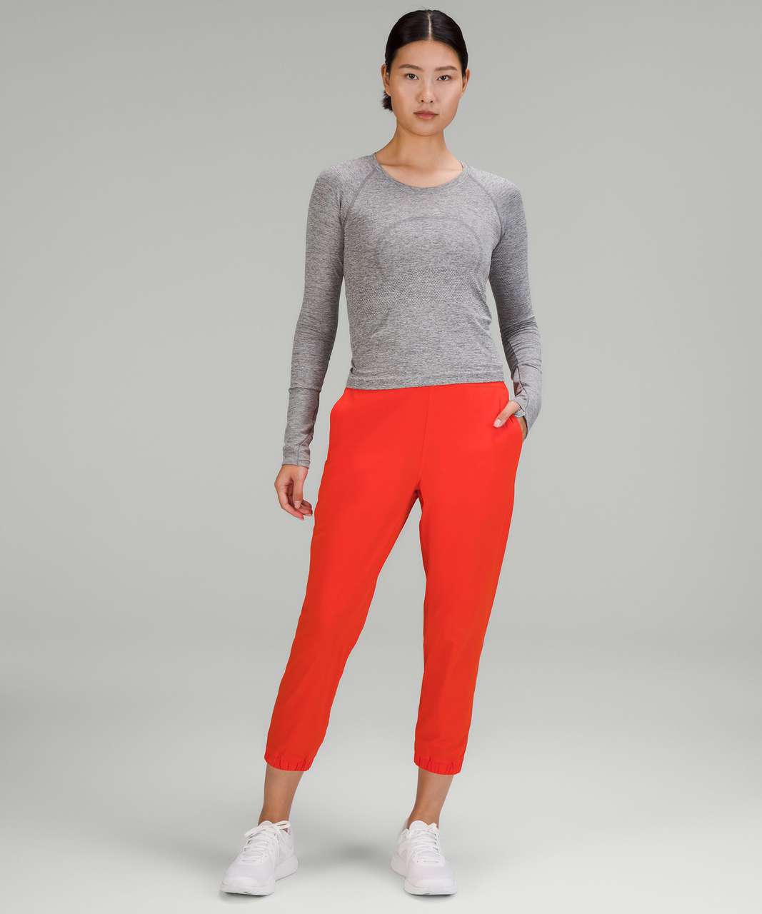 Lululemon Adapted State High-Rise Cropped Jogger - Solar Orange - lulu  fanatics