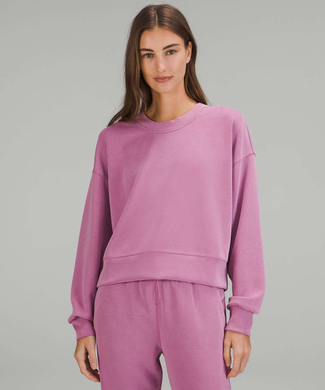 Lululemon Perfectly Oversized Cropped Crew *Softstreme - Velvet Dust ...