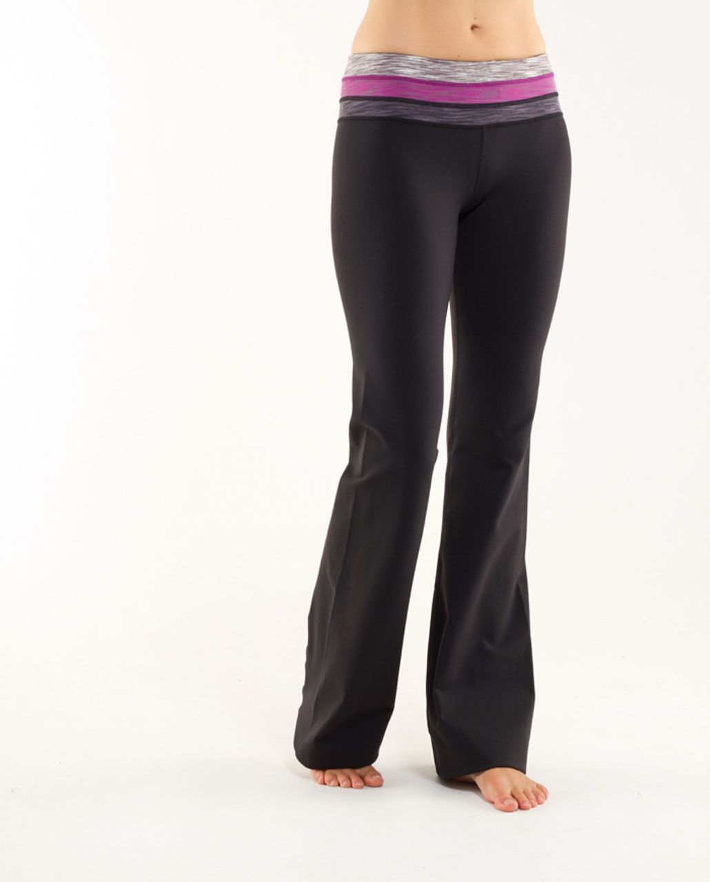 Lululemon Groove Pant (Regular) - Black /  Magnum Space Dye /  Dew Berry Space Dye