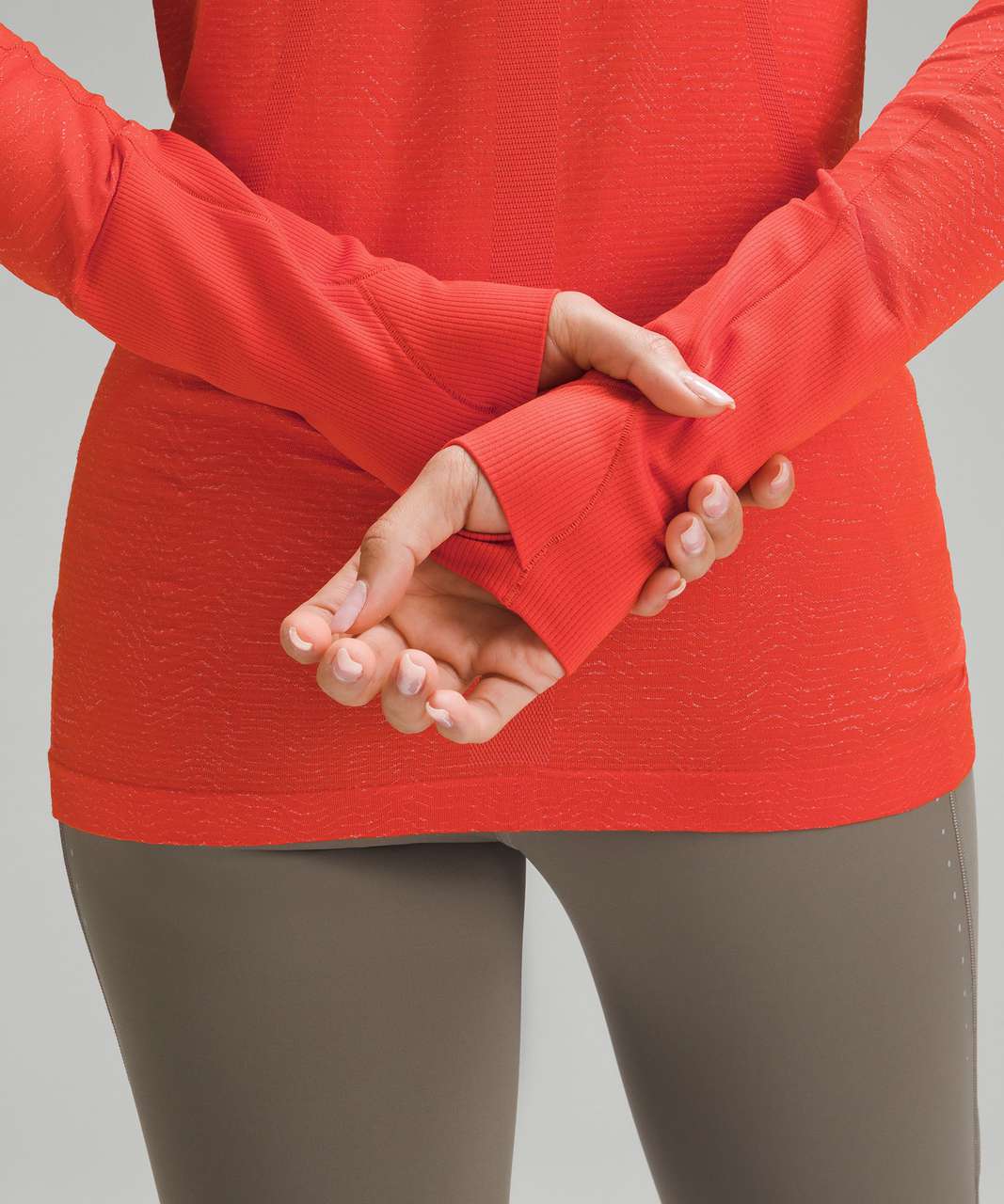 Lululemon Swiftly Tech Long Sleeve Shirt 2.0 - Ripple Wave Solar Orange / Melon Sorbet