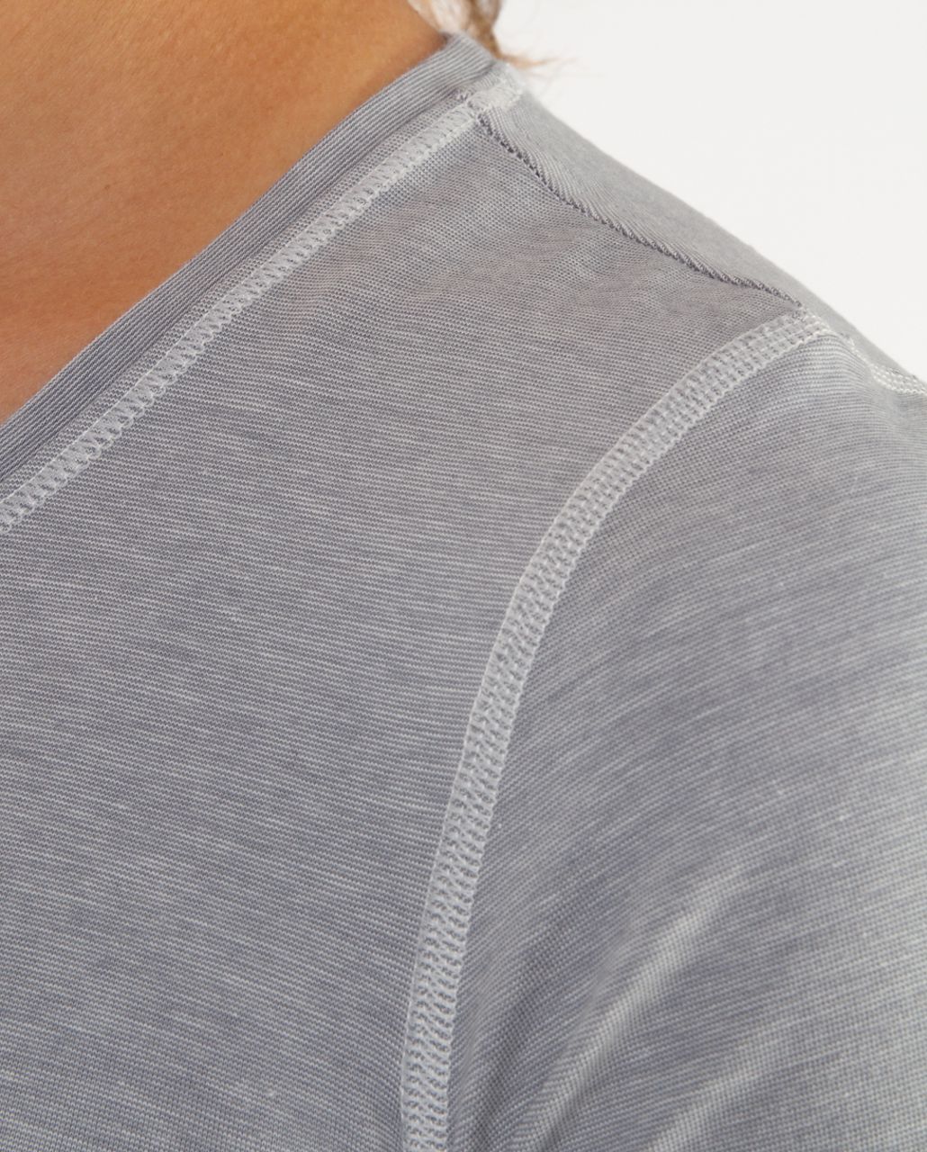 Lululemon Lively Crewneck Tee *Vitasea - Ghost Blurred Grey Mini Stripe