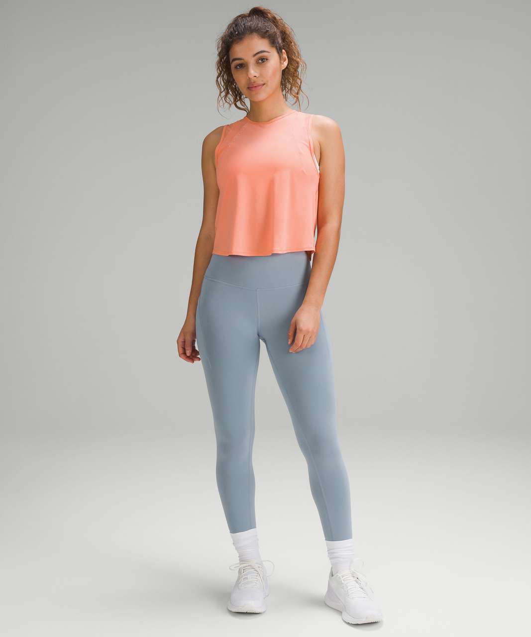 Lululemon Sculpt Cropped Tank Top - Sunny Coral