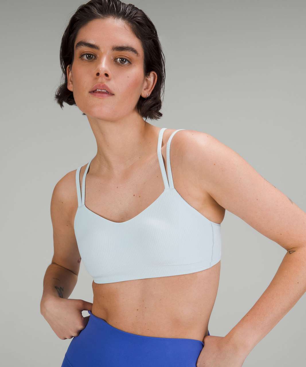 Lululemon Like a Cloud Ribbed Longline Bra *Light Support, B/C Cup - White  - lulu fanatics