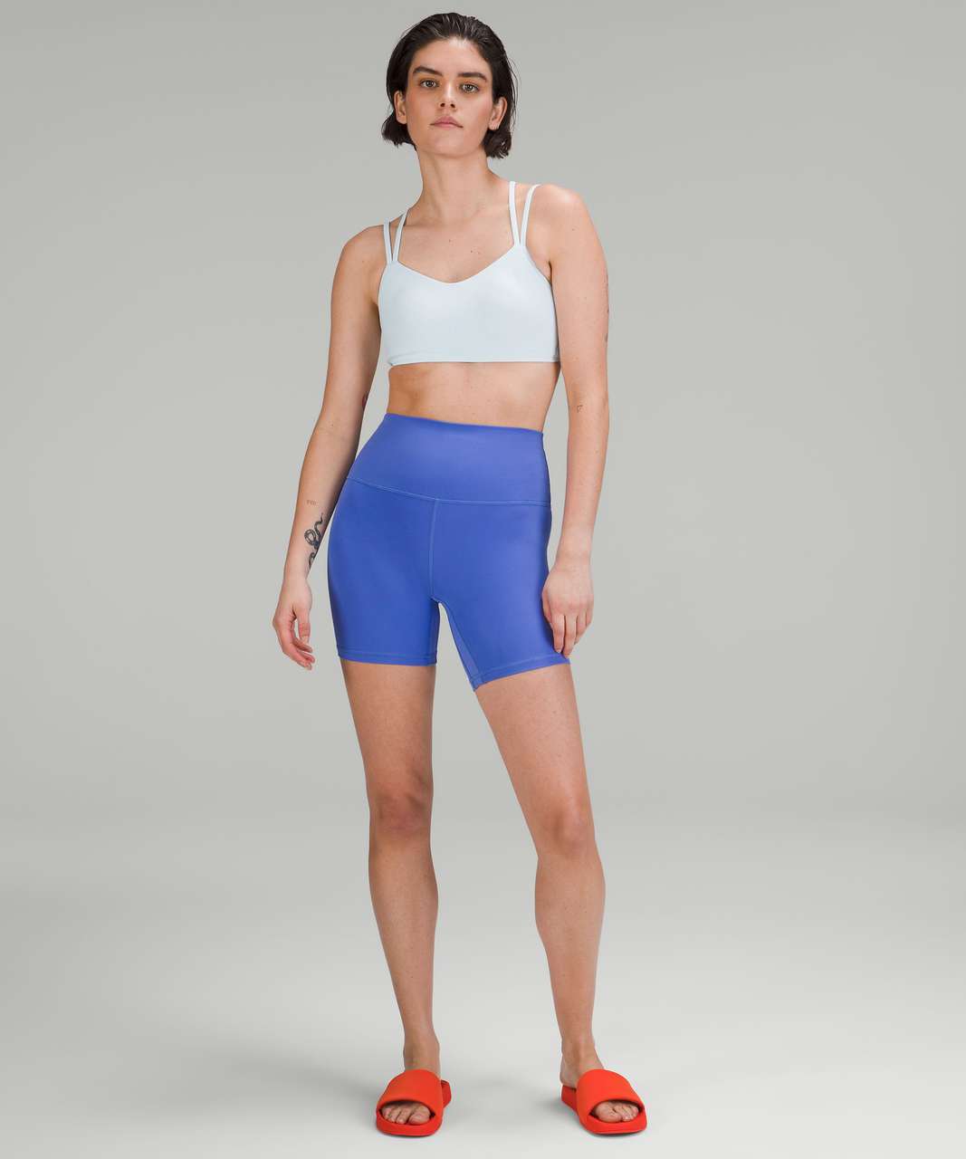 NEW Lululemon Like a Cloud Ribbed Longline Bra Light Support B/C Cup Indigo  4-6