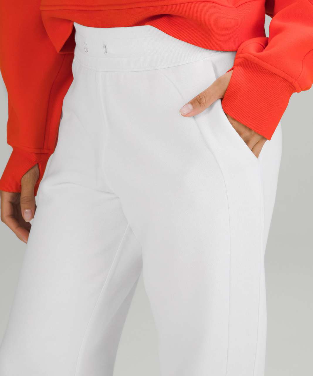 Lululemon Scuba High-Rise Cropped Jogger - White - lulu fanatics