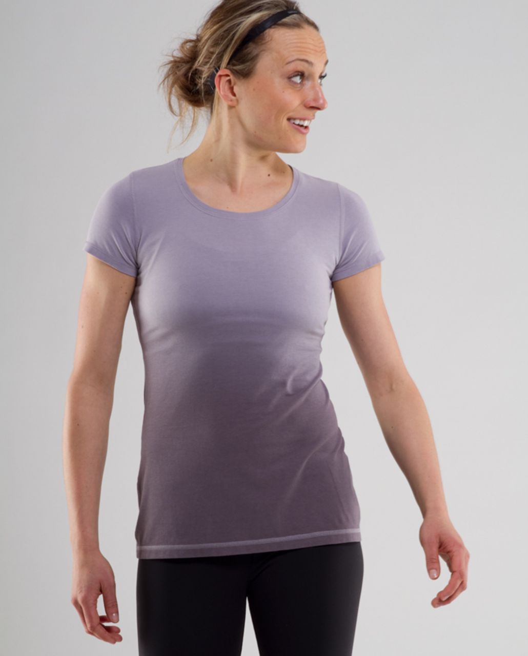 Lululemon Lively Crewneck Tee *Vitasea - Lavender Grey Dip Dye /  Magnum