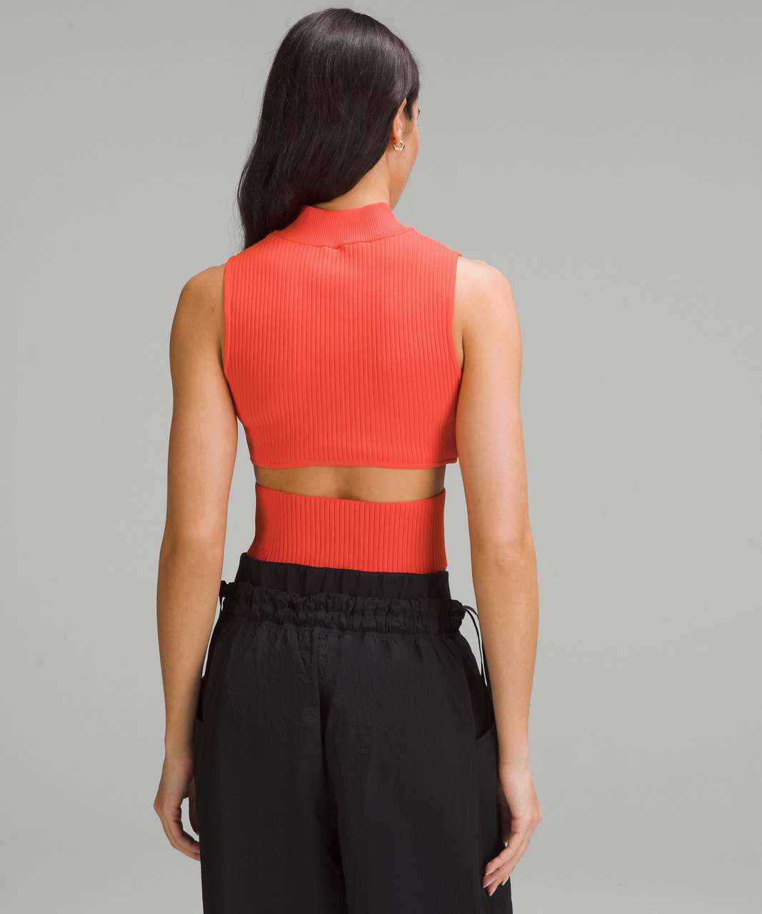 Lululemon Open Back Half-Zip Sweater - Solar Orange - lulu fanatics