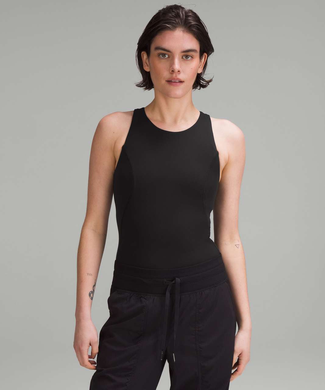 Lululemon Heavyweight Cotton T-Shirt Bodysuit - Black - lulu fanatics