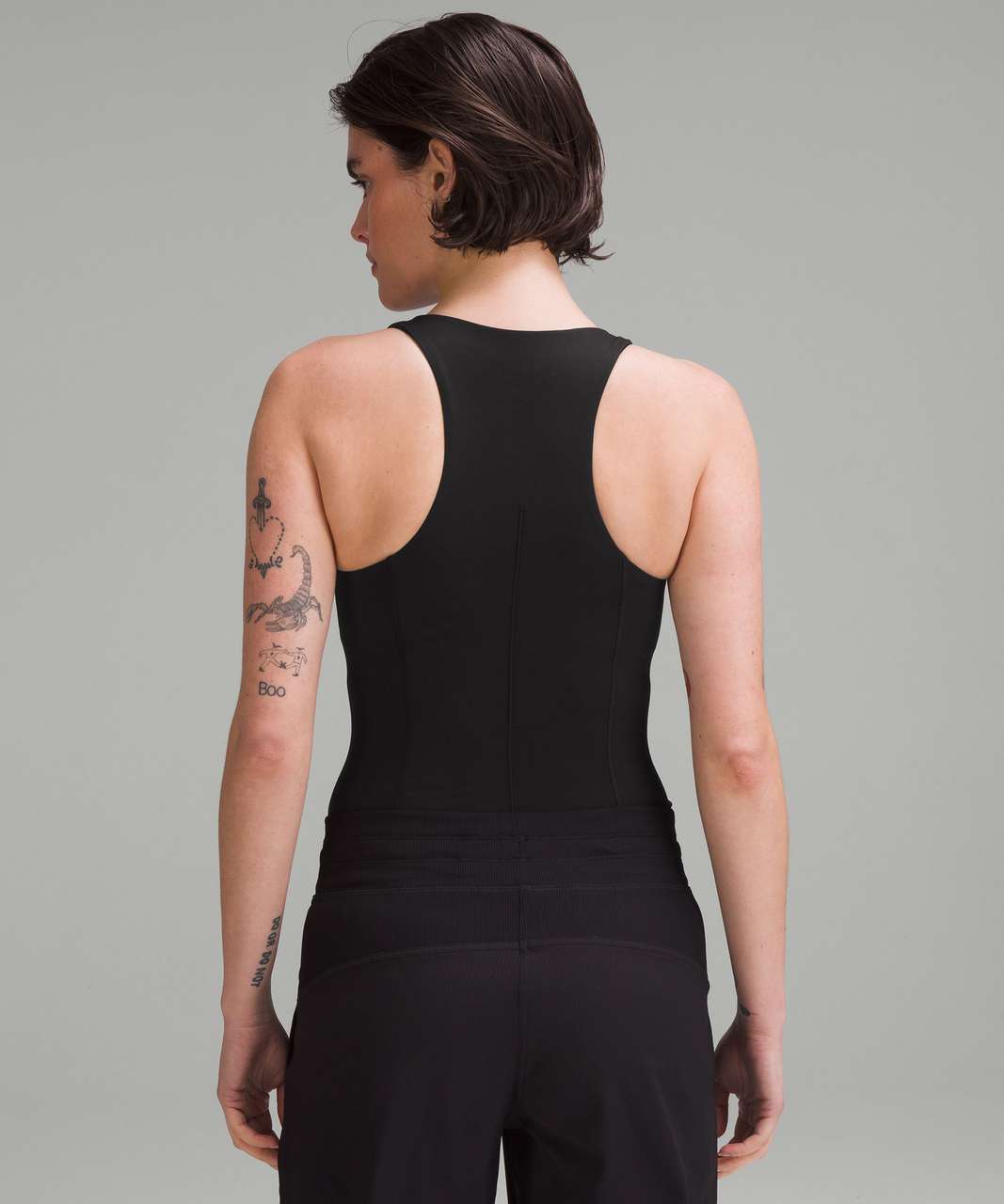 Lululemon High-Neck Tight-Fit Shelf Bodysuit - Black
