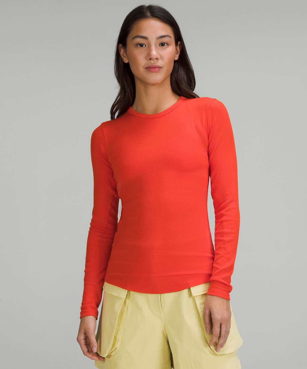 Lululemon Hold Tight Long Sleeve Shirt - Solar Orange - lulu fanatics