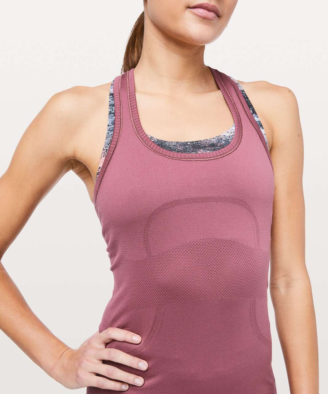 Lululemon Swiftly Tech Racerback Tank Top 2.0 - Misty Merlot / Misty Merlot  - lulu fanatics