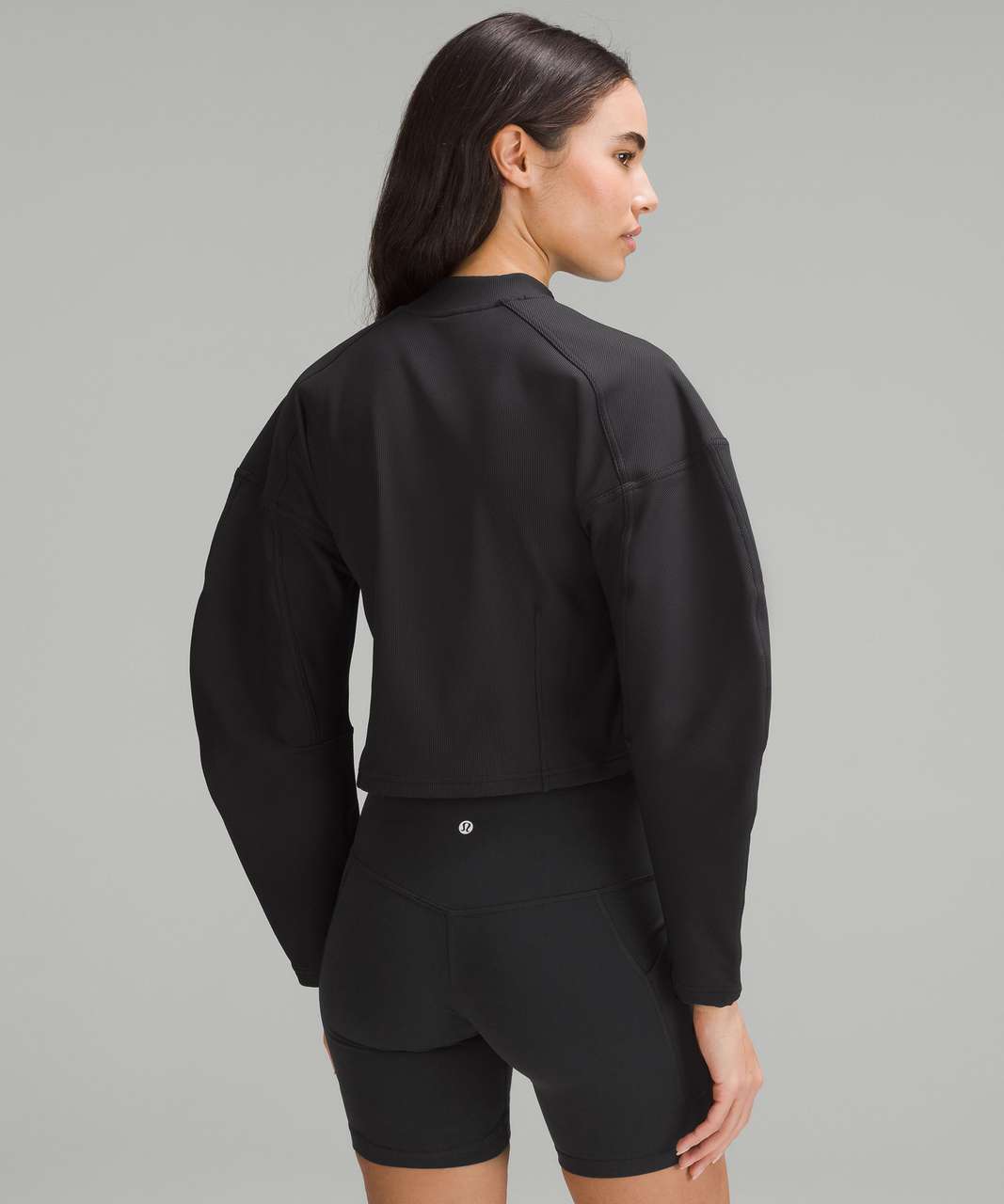 Lululemon Ribbed Luxtreme Wide-Sleeve Pullover - Black - lulu fanatics