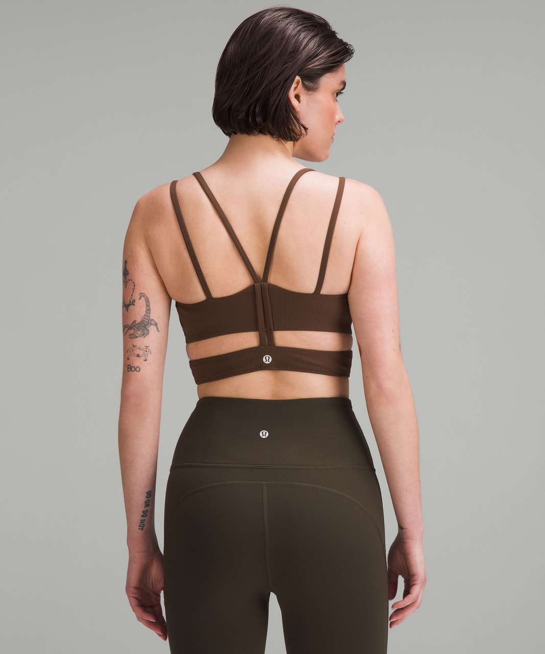 Lululemon Ribbed Nulu Strappy Yoga Bra *Light Support, A/B Cup - Java -  lulu fanatics