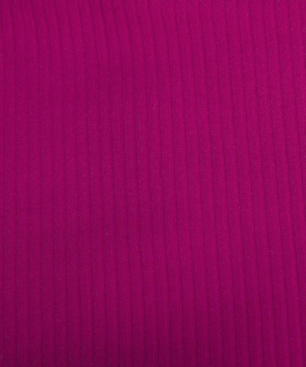 Ribbed Nulu Strappy Yoga Bra *Light Support, A/B Cup, Magenta Purple