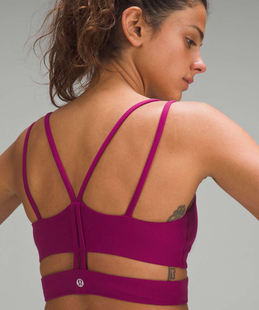 Lululemon Ribbed Nulu Strappy Yoga Bra Light Support, A/b Cup
