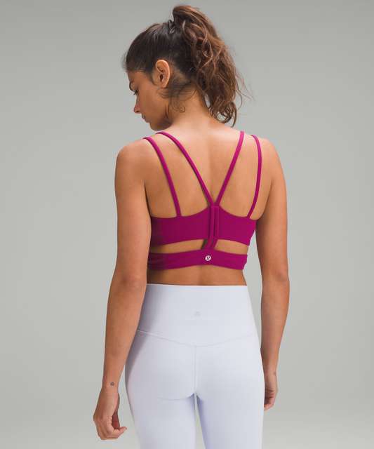 Lululemon Ribbed Nulu Strappy Yoga Bra Light Support, A/b Cup - Meadowsweet  Pink