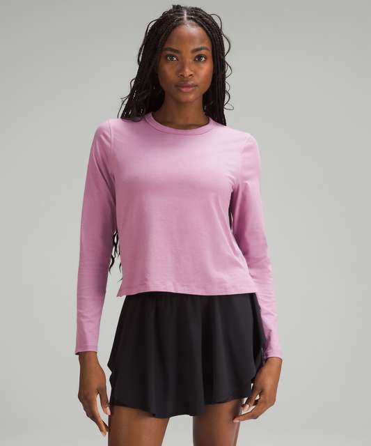 New Lululemon La Tight-to-body Ruched Long Sleeve Shirt In Pink Side 8 .