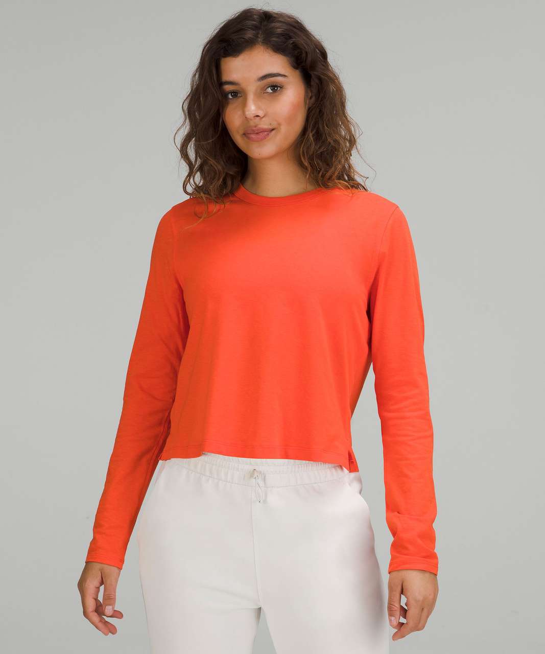 Lululemon Classic-Fit Cotton-Blend Long-Sleeve Shirt - Solar Orange ...