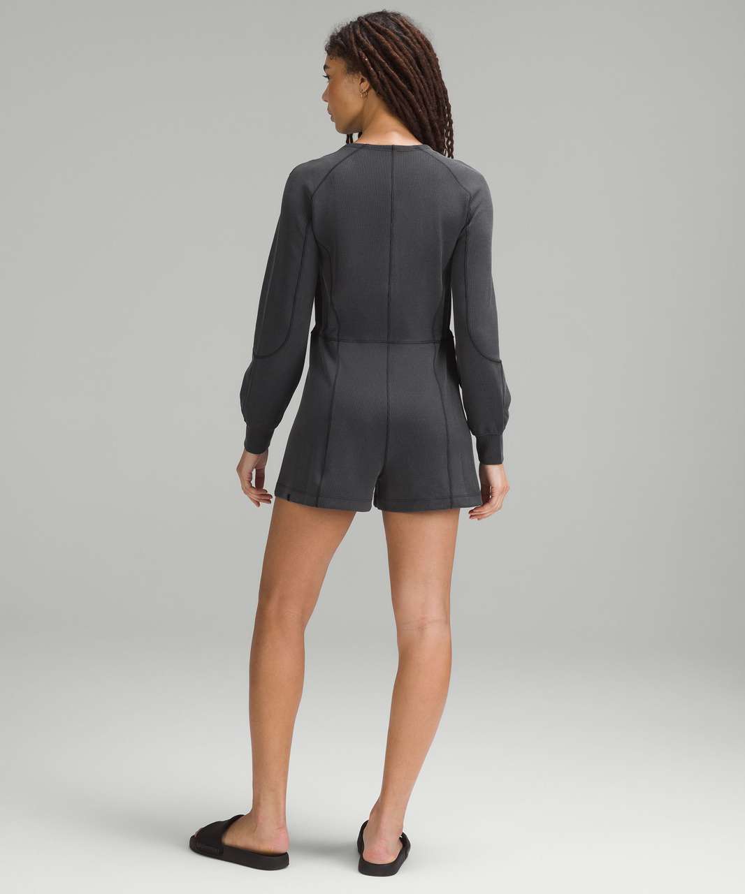 Lululemon Ribbed Softstreme Long-Sleeve Romper - Black