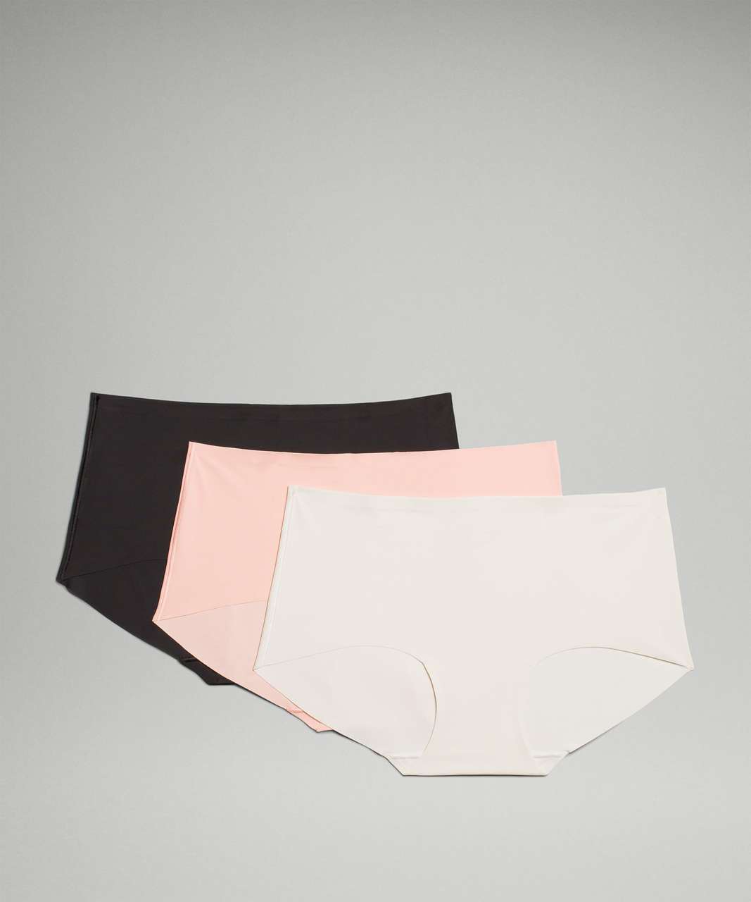 Lululemon InvisiWear Mid-Rise Boyshort Underwear *3 Pack - Bone / Dew Pink / Black